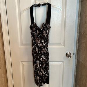 Nicole Miller mini black/brown sequins dress